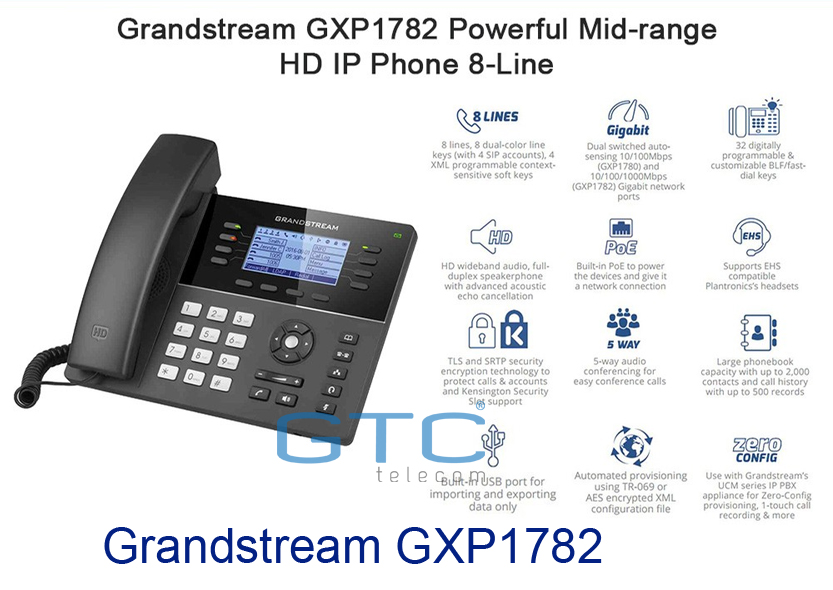 Điện thoại IP Grandstream GXP1782