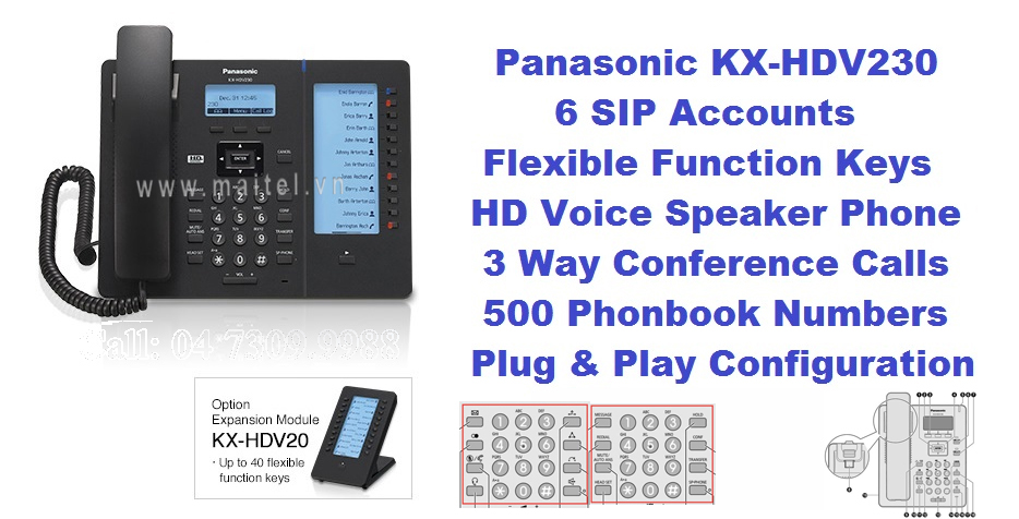 Điện thoại Panasonic KX HDV230