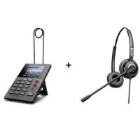 Combo điện thoại Fanvil X2P và tai nghe callcenter HT202
