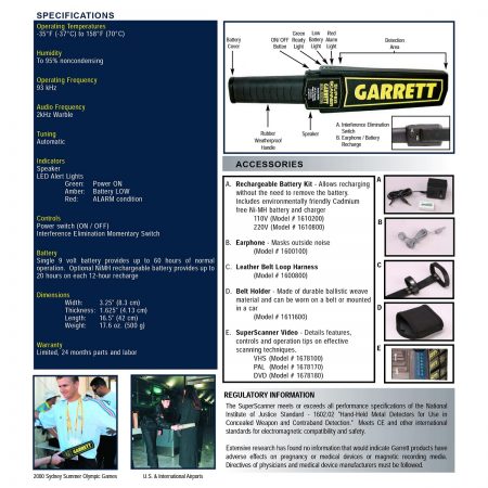 Máy dò kim loại cầm tay Garrett 1165180 | Maitel