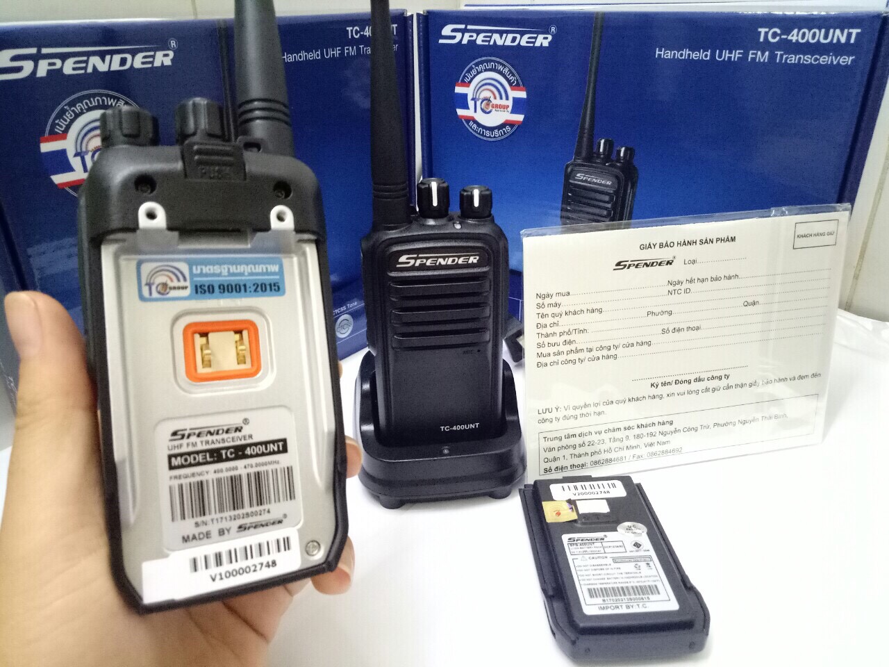 Bộ đàm cầm tay Spender TC-400 VNT VHF | Maitel