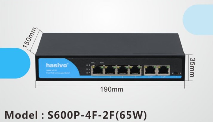 Bộ chuyển đổi mạch Switch Hasivo S600P-4F-2F