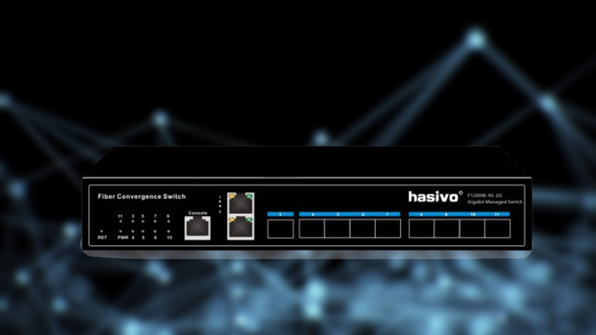 Bộ chuyển đổi mạch Switch quang Hasivo S1100W-9S-2G
