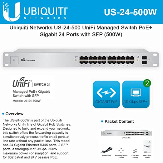 Thiết bị chuyển mạch UniFi Switch US-24-250W