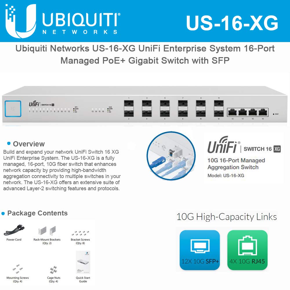 Thiết bị chuyển mạch UniFi Switch 16 XG