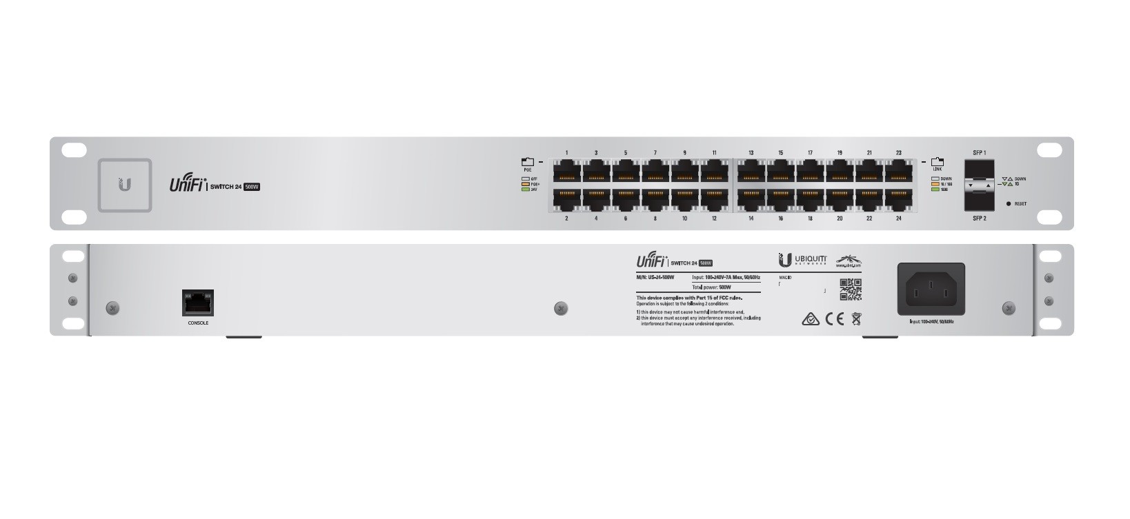 UniFi US-16-150W Switch PoE Gigabit 24V & 802.3AF/AT