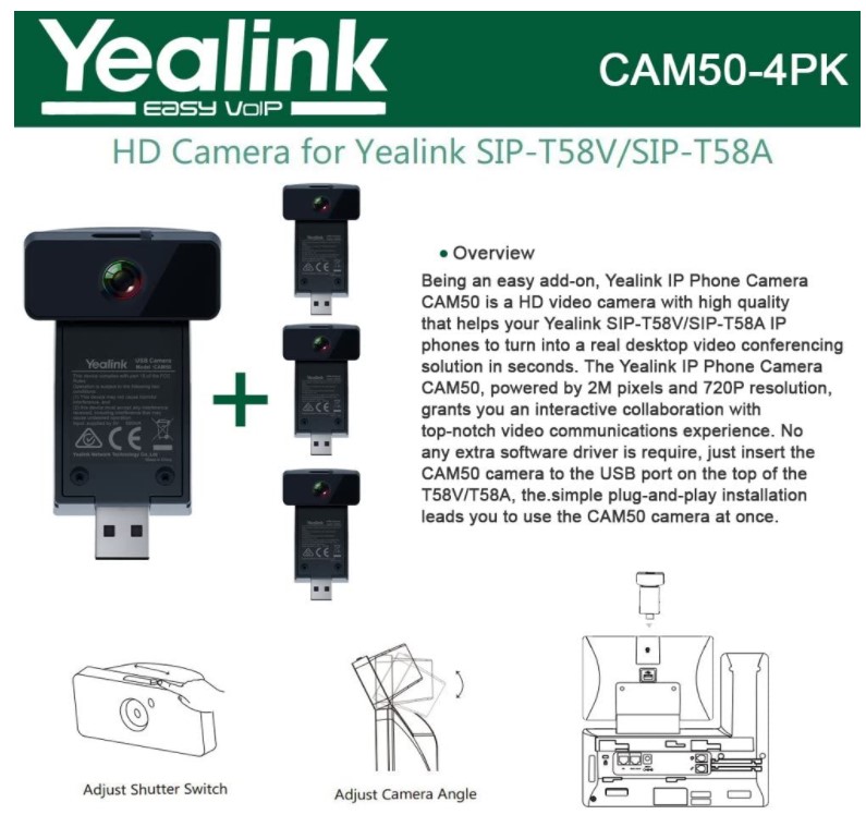 Thiết bị webcam Yealink CAM50 | Maitel
