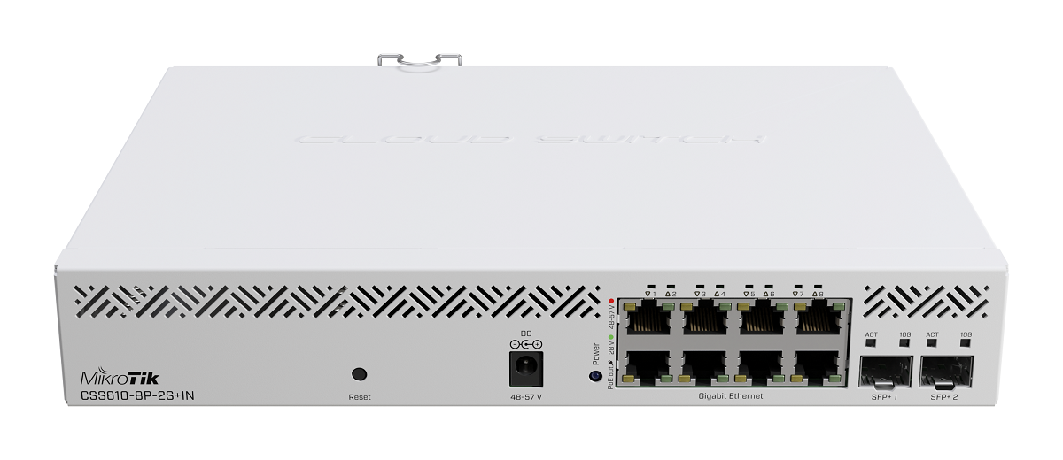 Bộ chuyển mạch Switch POE Mikrotik CSS610-8P-2S+IN | Maitel