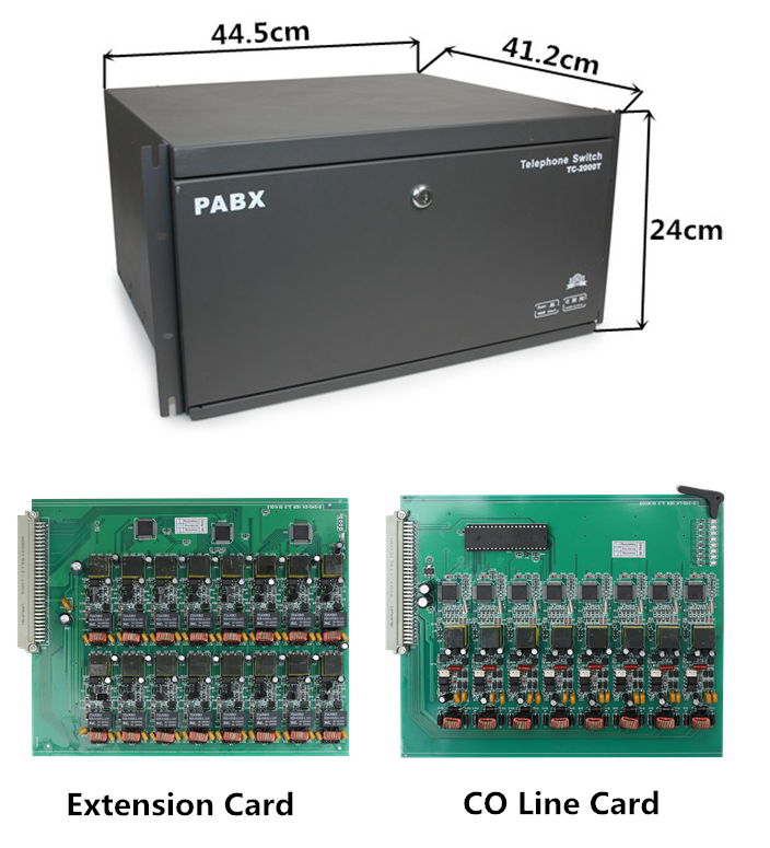 Tổng Đài PABX IKE TC-2000T (TC-864T) 8CO-64Exit | Maitel