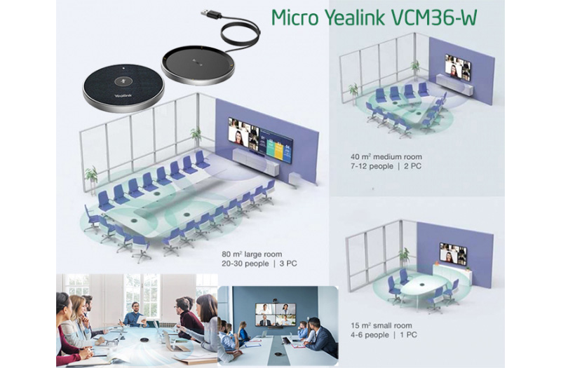 Micro hội nghị không dây Yealink VCM36-W | Giá Tốt Nhất Tại Maitel