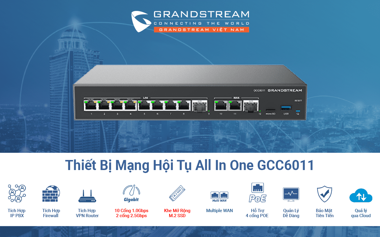 Router Cân Bằng Tải Grandstream GCC6011 chính hãng giá luôn tốt | Maitel