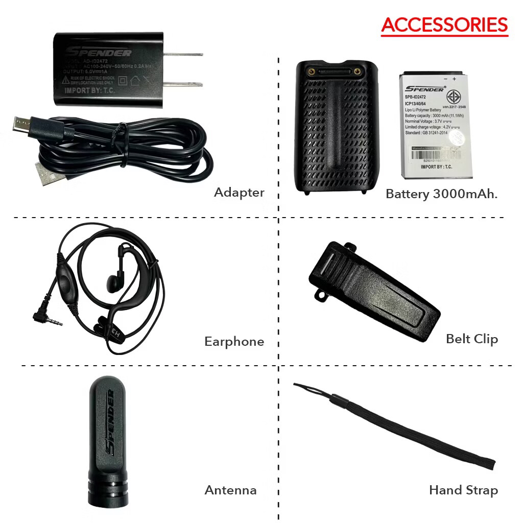 Bộ Đàm Cầm Tay Spender UBC-410T | Maitel 